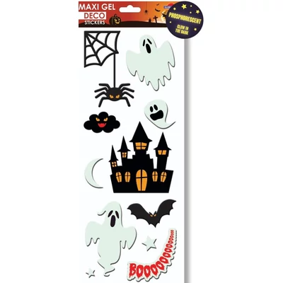 GG-321300 Halloween MaxiGel Matrica - Sötétben világító Szellemek 15*37cm