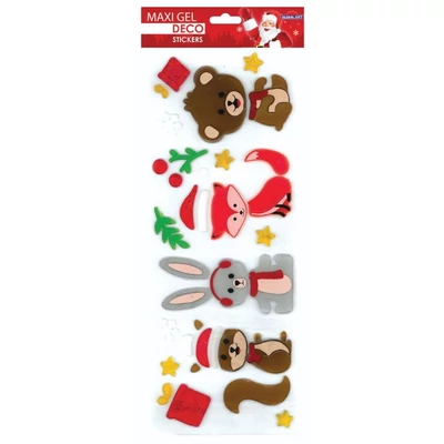 GG-321501 Christmas MaxiGel Matrica - Állatkák 15*37cm