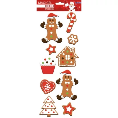 GG-321515 Christmas MaxiGel Matrica - Mézeskalács figurák 15*37cm
