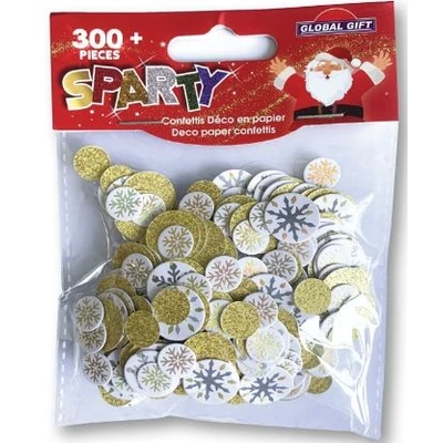 GG-362504 Christmas Sparty konfetti - Arany hópelyhek 8,5*9,5cm