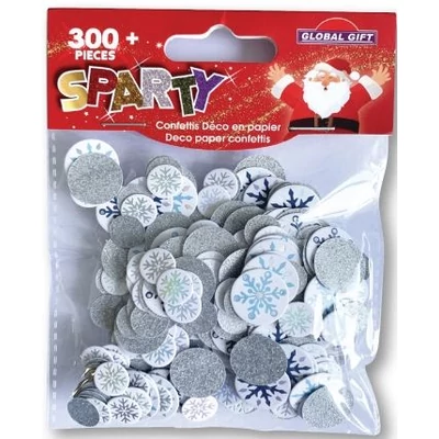 GG-362505 Christmas Sparty konfetti - Kék hópelyhek 8,5*9,5cm