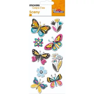 GG-440196 Sceny 3D Matrica - Pillangók 7*15cm