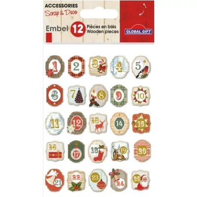GG-550033 Christmas Embel dekoráció - Adventi számok