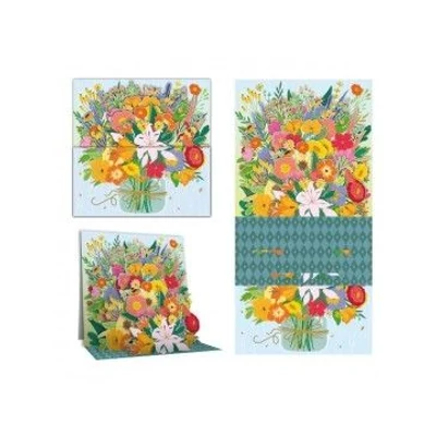 GG-TCME-09c Carres Magiques Képeslap 15*15cm Flowers