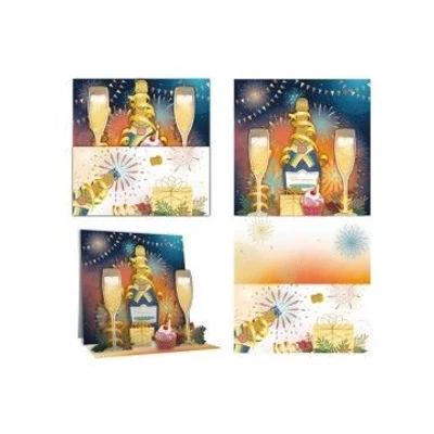 GG-TCME-10c Carres Magiques Képeslap 15*15cm Champagne