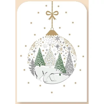 GG-VJED25-09 Christmas Joli Noel Képeslap - Jegesmaci 118*170mm