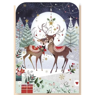 GG-VPB25-32 Christmas Porte-billet Pénztartó Képeslap - Rénszarvasok 118*170mm