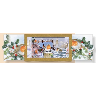 GG-VPT22-07 Christmas Petits Theatres Képeslap - Kismadarak 225*120mm