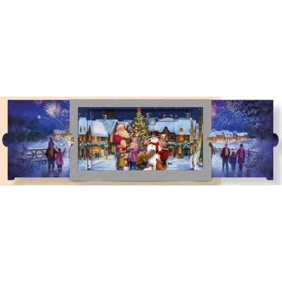 GG-VPT22-10 Christmas Petits Theatres Képeslap - Tűzijáték 225*120mm