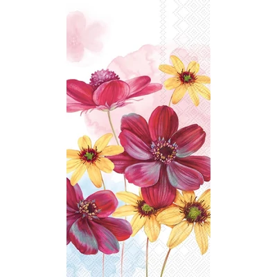 IHR-BF1101560 Vendégszalvéta 33*42cm CHOCOLATE FLOWERS cream