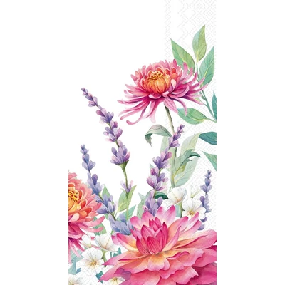 IHR-BF1104890 Vendégszalvéta 33*42cm COLORFUL GARDEN white