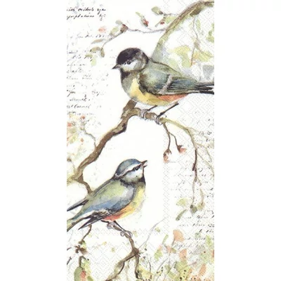 IHR-BF811100 Vendégszalvéta 33*42cm HAPPY LITTLE TITMICE