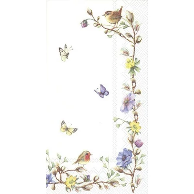 IHR-BF860400 Vendégszalvéta 33*42cm EASTER FLOWERS (V&amp;B)