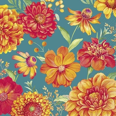 IHR-C1050042 Koktélszalvéta 25*25cm Arya Petrol