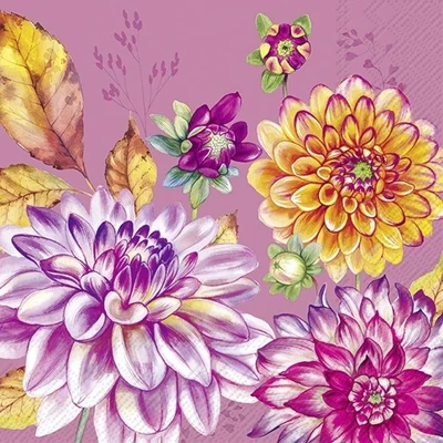 IHR-C1051955 Koktélszalvéta 25*25cm Dahlina Pink