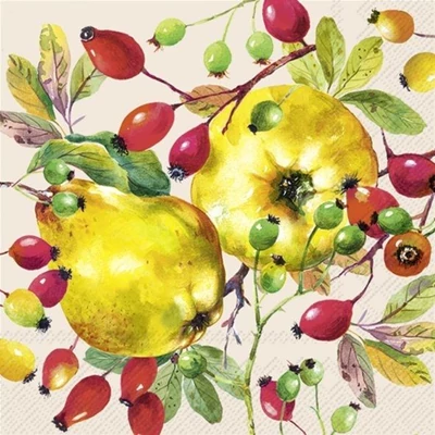 IHR-C1081260 Koktélszalvéta 25*25cm Quince Cream