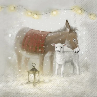 IHR-L1054245 Szalvéta 33*33cm Nino and Molly Light grey