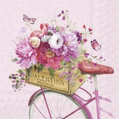 IHR-L1091550 Szalvéta 33*33cm VÉLO ROSE rose