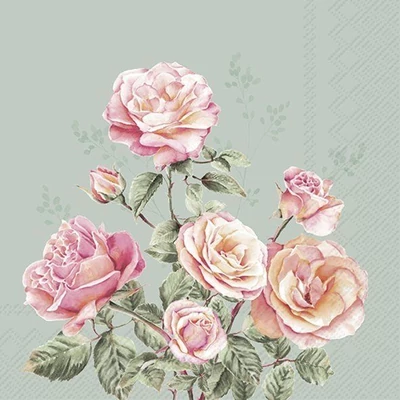 IHR-L1099545 Szalvéta 33*33cm LILLITH blue grey