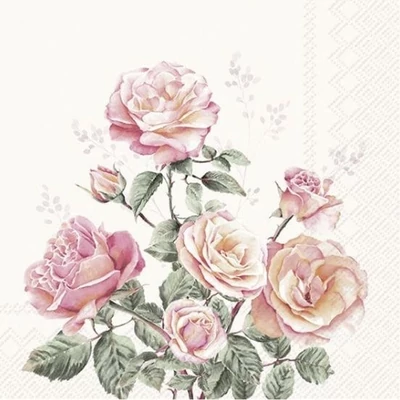 IHR-L1099560 Szalvéta 33*33cm LILLITH cream