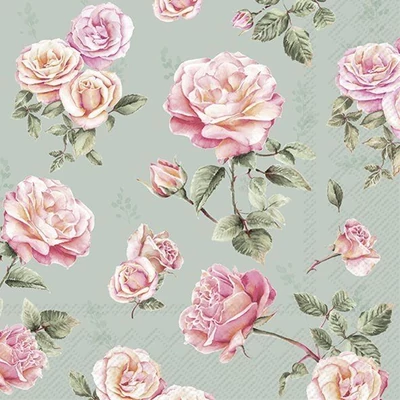 IHR-L1099645 Szalvéta 33*33cm BETH blue grey