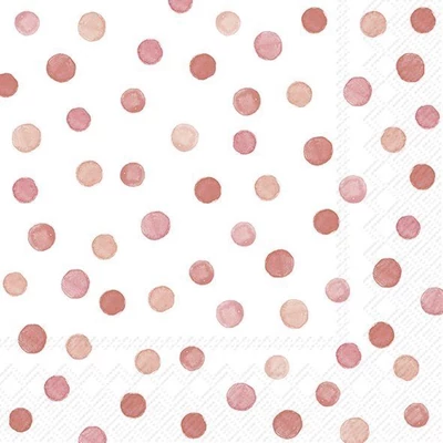 IHR-L1111710 Szalvéta 33*33cm HAPPY DOTS red