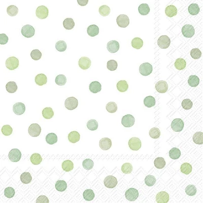 IHR-L1111720 Szalvéta 33*33cm HAPPY DOTS green