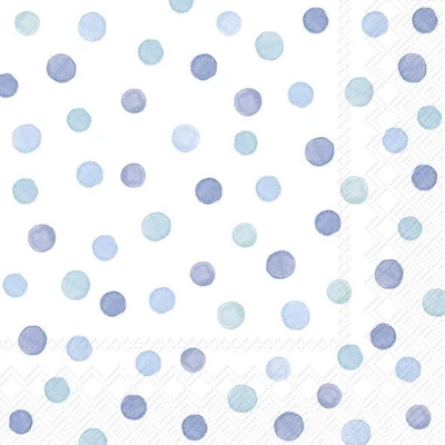 IHR-L1111740 Szalvéta 33*33cm HAPPY DOTS blue
