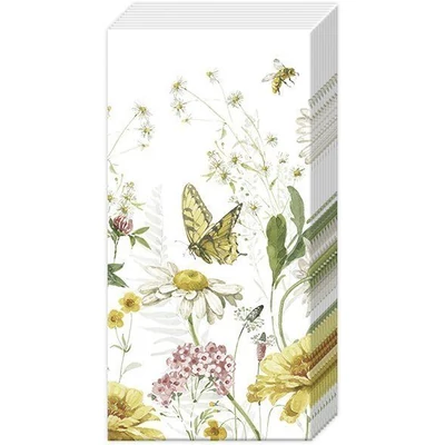 IHR-PT1068200 Zsebkendő WILDFLOWER AND BUTTERFLY