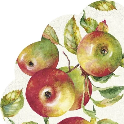 IHR-R1052460 Rondo szalvéta Ø34cm Home grown apples Cream