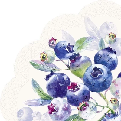 IHR-R1071660 RONDO szalvéta BLUEBERRY FRUITS cream