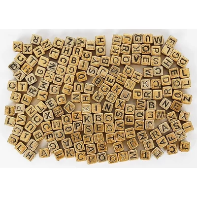 KX170253 Betűgyöngy Arany ABC 5mm 30g