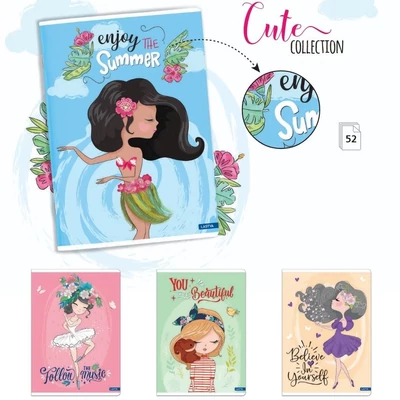LA-0487 Füzet A/4 52lap CUTE kockás