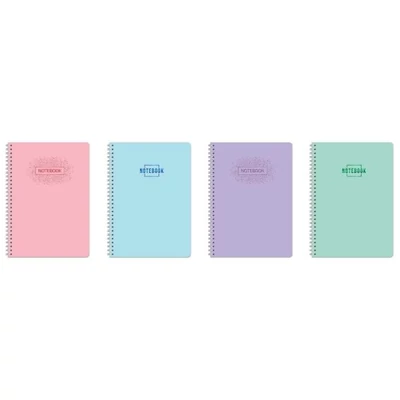 LA-1101 Spirálfüzet A/5 80lap HARD PASTEL kockás