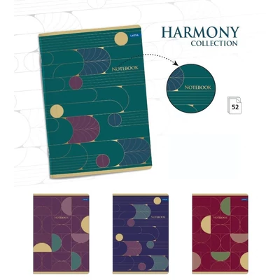 LA-33100 Füzet A/4 52lap HARMONY vonalas