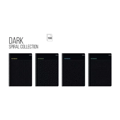 LA-33129 Spirálfüzet A/5 100lap DARK kockás