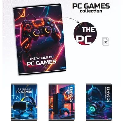 LA-33324 Füzet A/4 52lap PC GAMES kockás