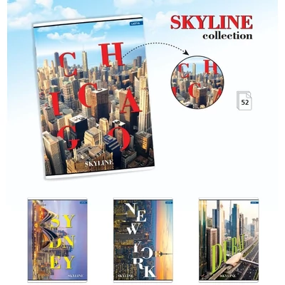 LA-33331 Füzet A/5 52lap SKYLINE vonalas