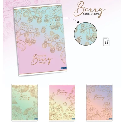 LA-33349 Füzet A/4 52lap BERRY vonalas