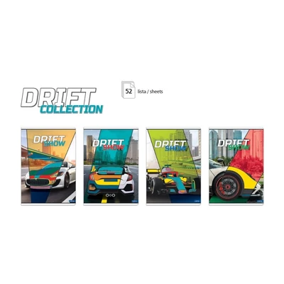 LA-3877 Füzet A/4 52lap DRIFT kockás