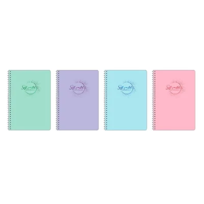 LA-4157 Spirálfüzet A/5 60lap SOFT PASTEL vonalas