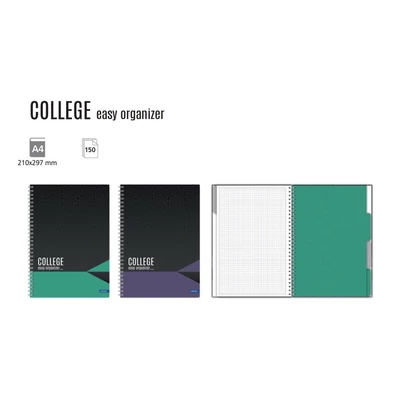 LA-4164 Spirálfüzet A/4 150lap COLLEGE kockás/vonalas