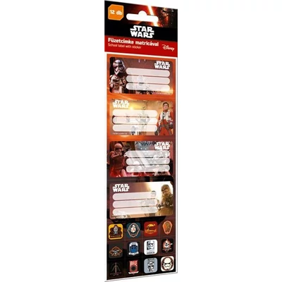 LC-16447401 Füzetcímke matricával 12db-os Star Wars 7