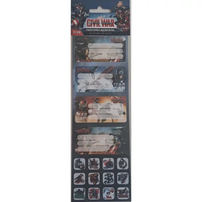 LC-16450903 Füzetcímke matricával 12db-os Captain America