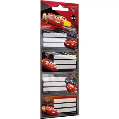 LC-17349805 Füzetcímke 12db-os Cars, Mix