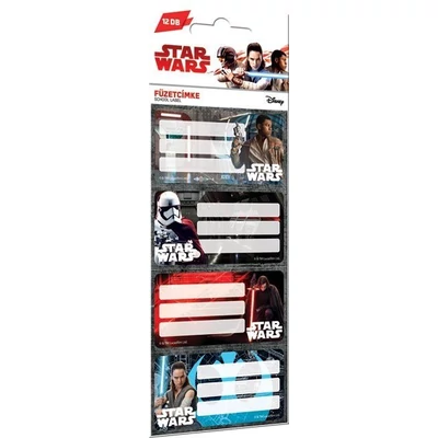LC-18567010 Füzetcímke 12db-os Star Wars 8, mix