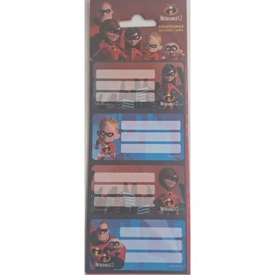 LC-18567103 Füzetcímke 12db-os The Incredibles