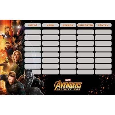 LC-18571502 Órarend kicsi Avengers Infinity war