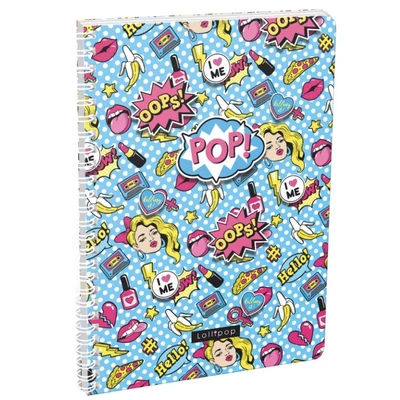 LC-21856454 Füzet spirál A4 vonalas Lollipop, Pop