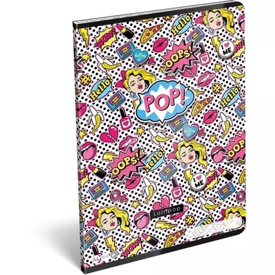 LC-21860254 Füzet tűzött A4 sima Lollipop, Pop